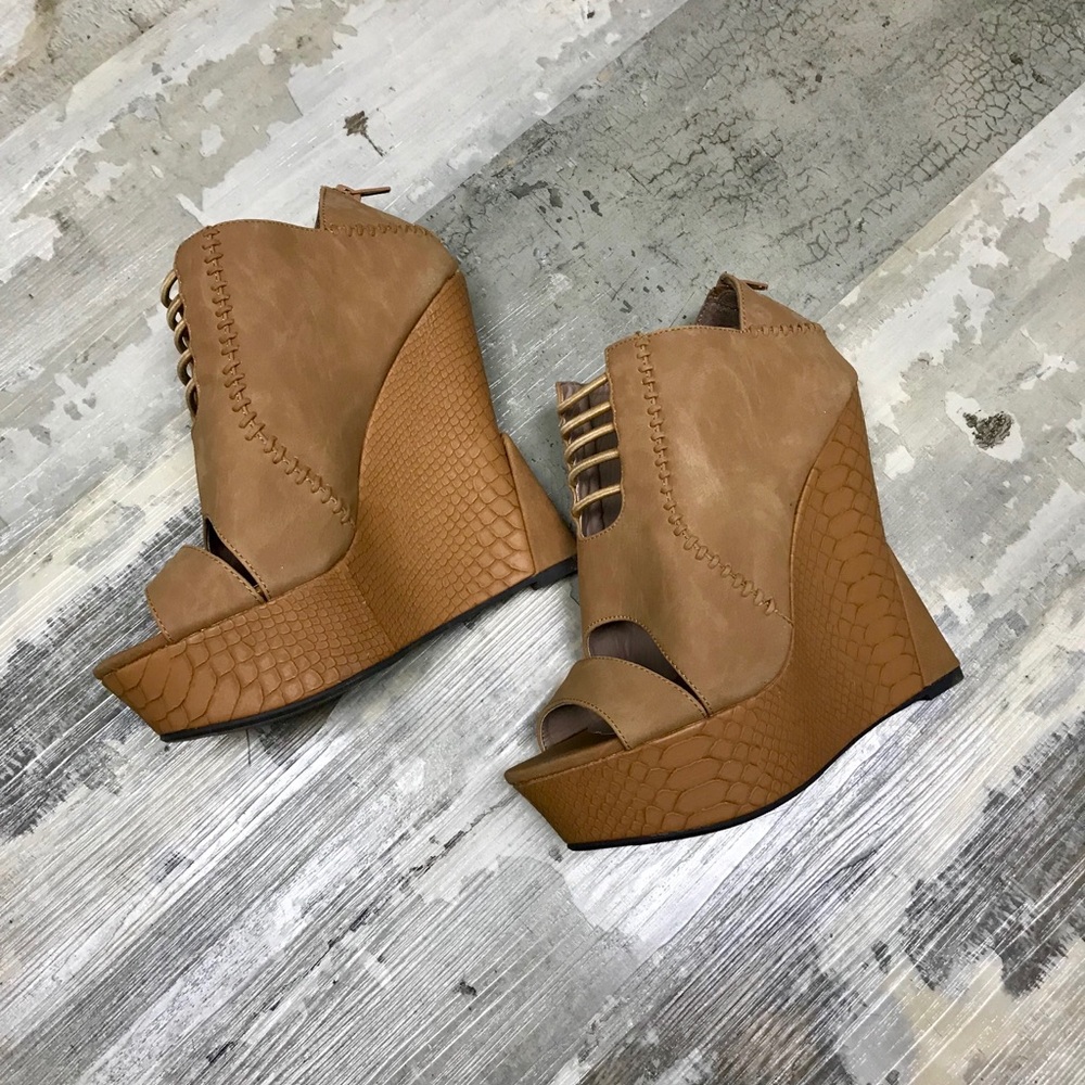 Brown Wedge Heels